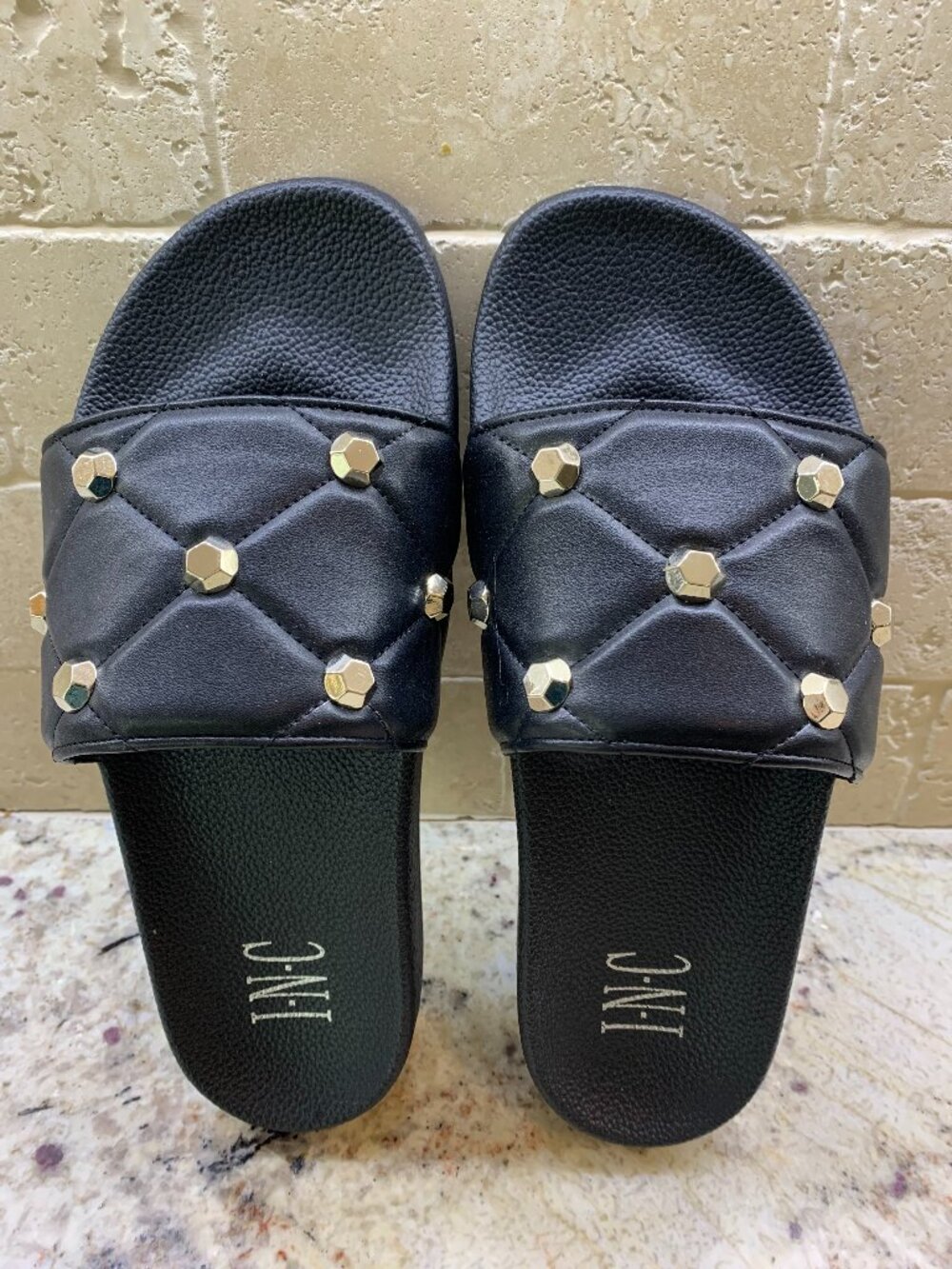 INC Pool Slides Peymin Studded Size 9 M EUC